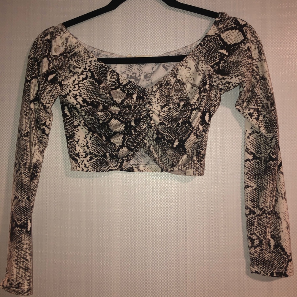 Snake Print Crop Top